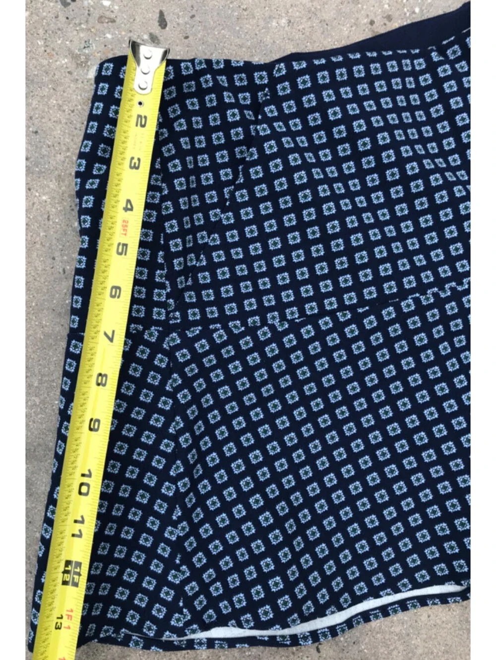 Polo Ralph Lauren Girls Size 2 Flare Skirt Estate Skort Blue Diamond Pattern